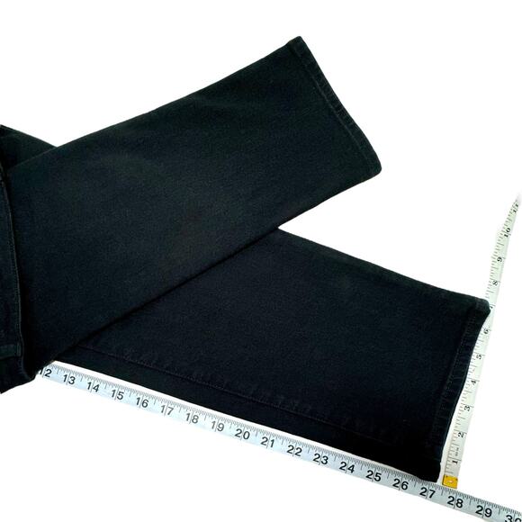 Talbots Black Velveteen Straight Jeans 12P High Rise Stretch Office - Picture 6 of 14